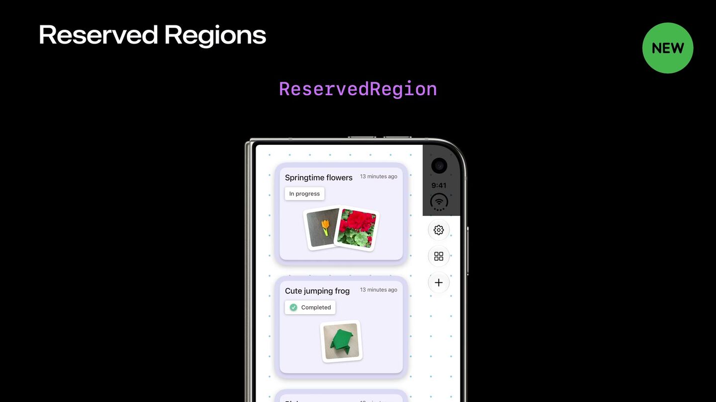 <b>Для своих кастомных баров.</b> <code>ReservedRegion</code> / <code>UIViewReservedRegion</code> — новое в iOS 27.1.