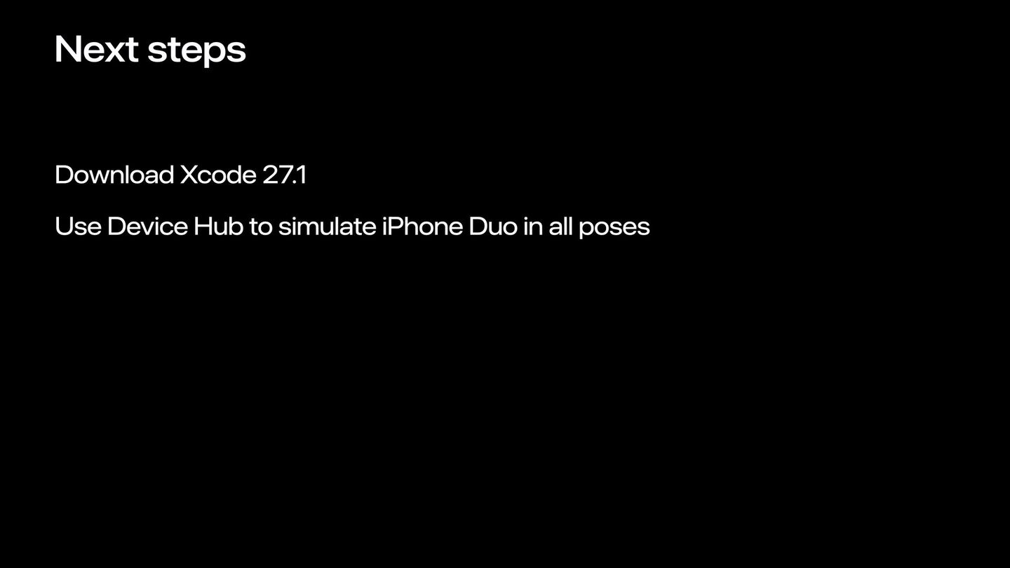 <b>Минимальные требования:</b> Xcode 27.1 и Device Hub для прогона по всем позам.