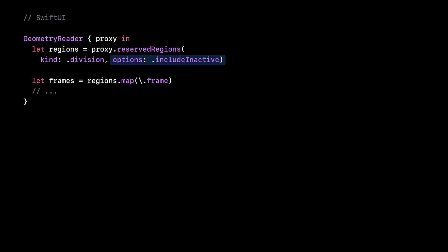 <b><code>options: .includeInactive</code></b> — чтобы получить регион даже когда он сейчас неактивен (например, камера выключена).
