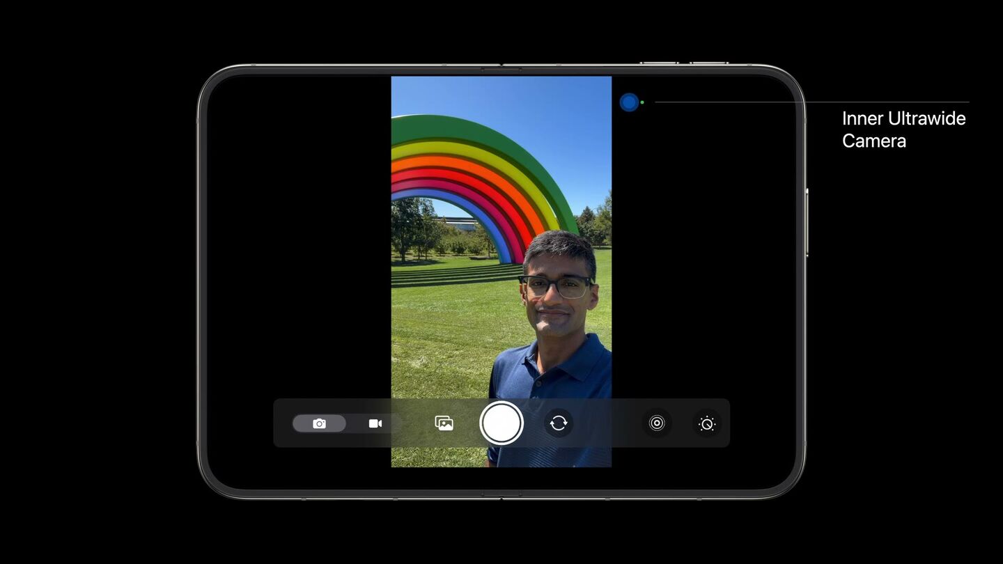 <b>Inner ultrawide camera</b> — первая under-display камера на iPhone.
