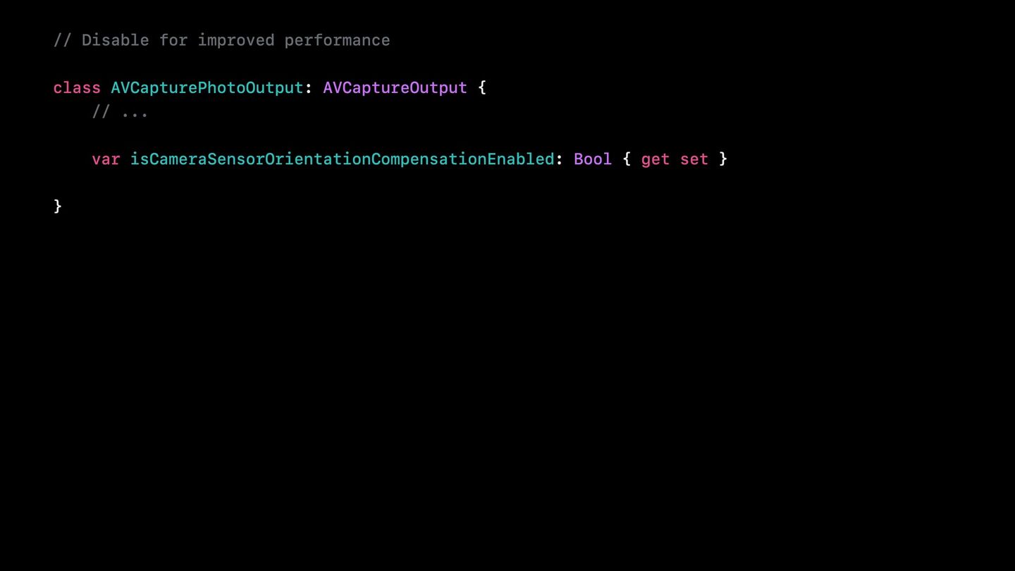 <b><code>isCameraSensorOrientationCompensationEnabled = false</code></b> — когда нужна ручная компенсация ориентации сенсора.